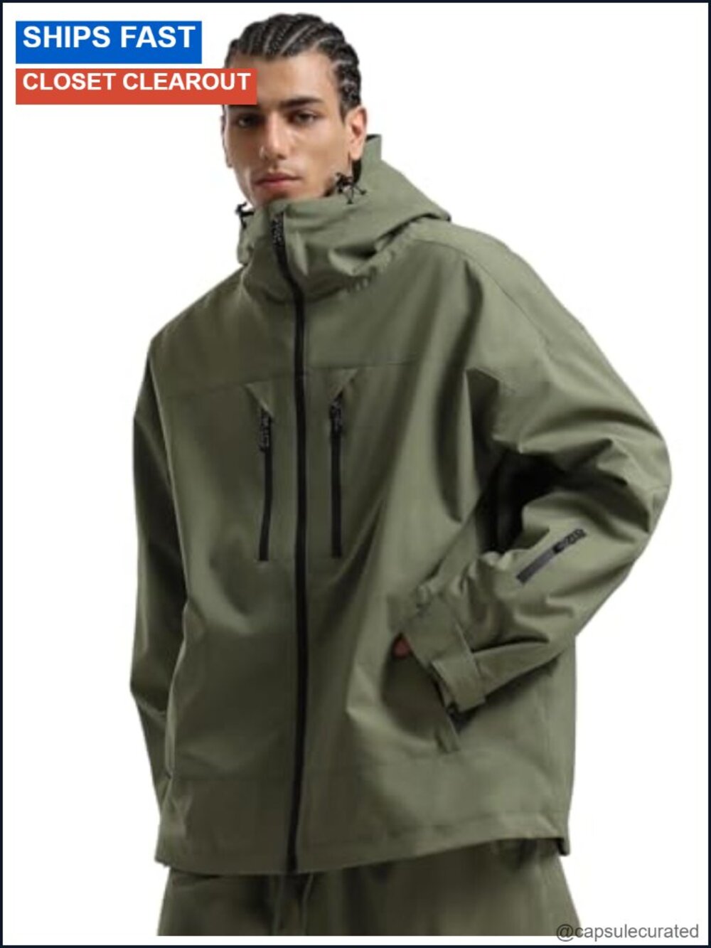 Men's Baggy Ski Snowboard Jacket Insulated Waterproof Windproof Winter Coat